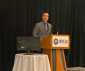 Public Health Ph.D. student Ryan Torres presents his research at the Mosquito and Vector Control Association of California conference.