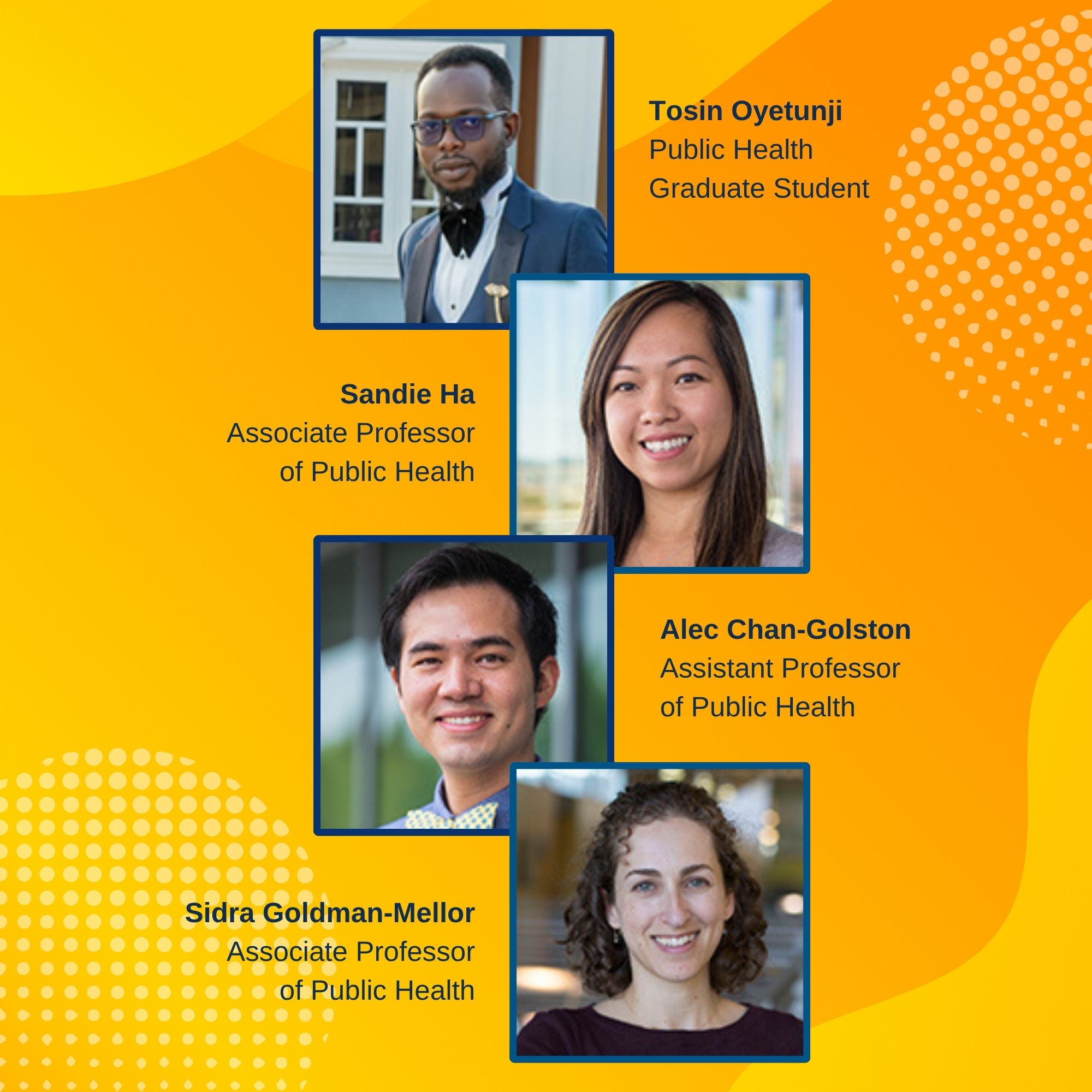Picture of public health faculty and grad student